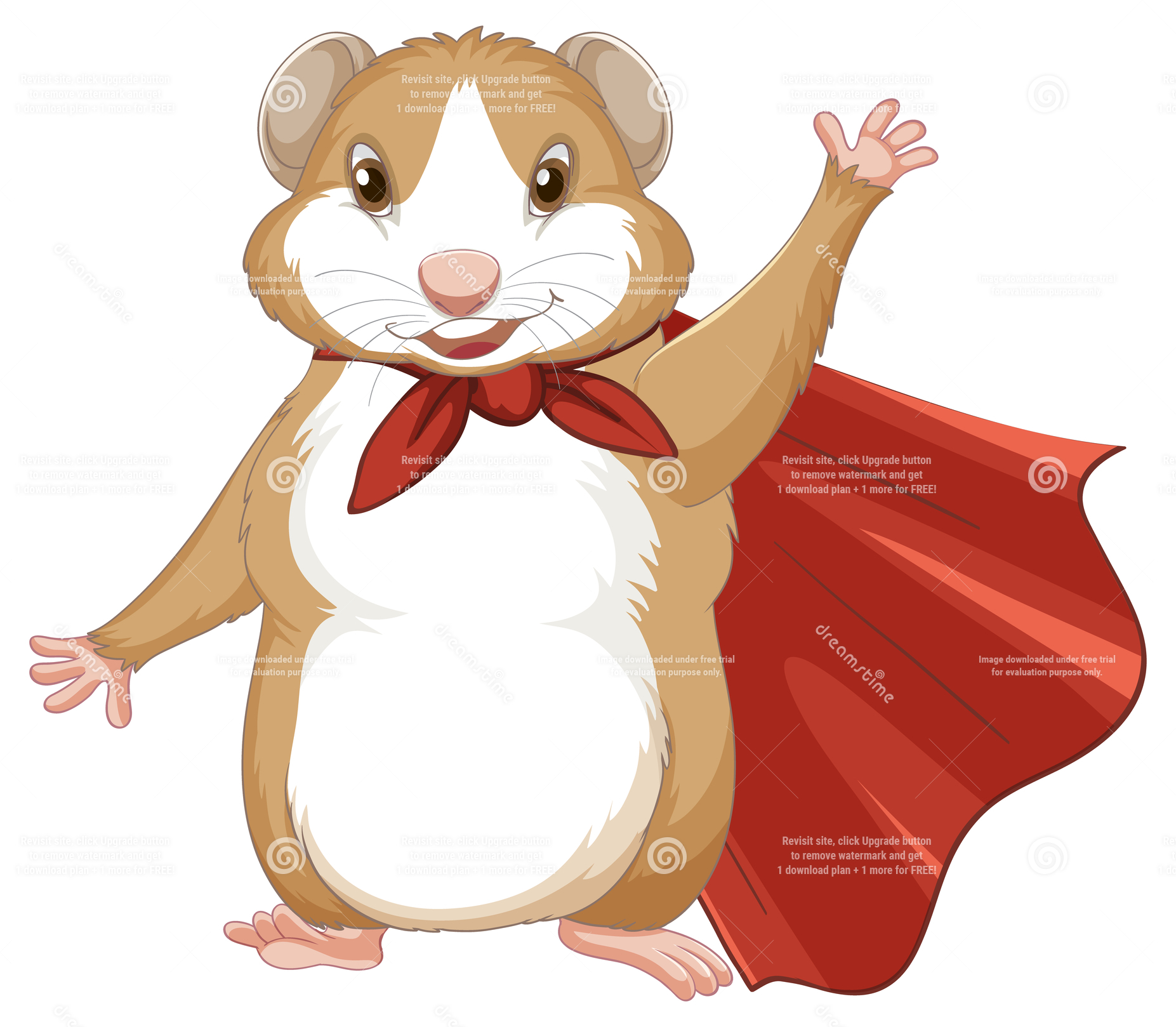 guinea pig cartoon with a cape